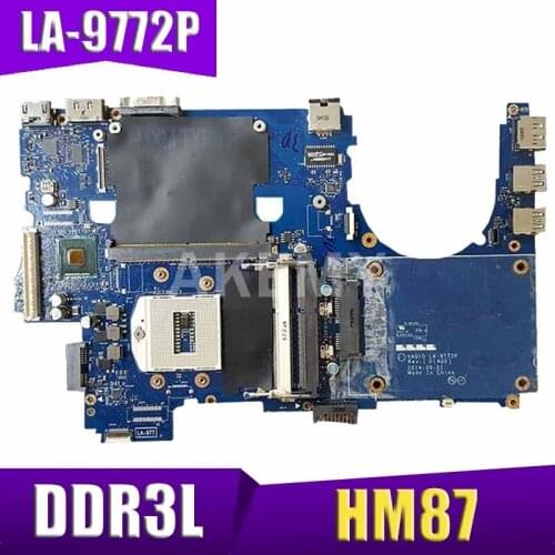 Akemy VAQ10 LA-9772P For Dell Precision M4800 CN-0C3V2K 0C3V2K Laptop Motherboard HM87 PGA947 DDR3L