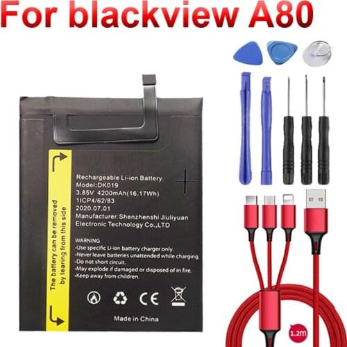 4200mAh for blackview A80 Mobile Phone Battery +USB cable+toolki