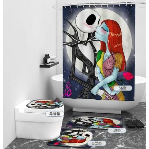 Halloween Bath Waterproof Bathroom Furniture Shower Curtain Sets in the Bathroom for Modern Accessory Bathroom Bath Products