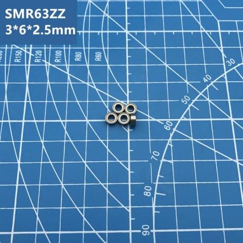 Free shipping 2pcs high quality hybrid ceramic stainless steel 440C SMR63ZZ miniature deep groove ball bearing SMR63 3*6*2.5 mm
