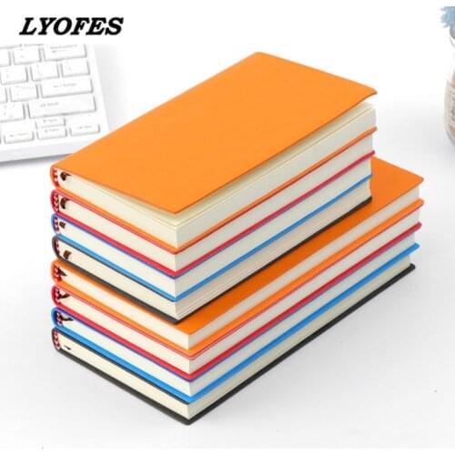 Budget Book Notebooks and Journals Soft Business Leather Diary A6 A7 PU Journal Thick School Office Meeting Record Notepad