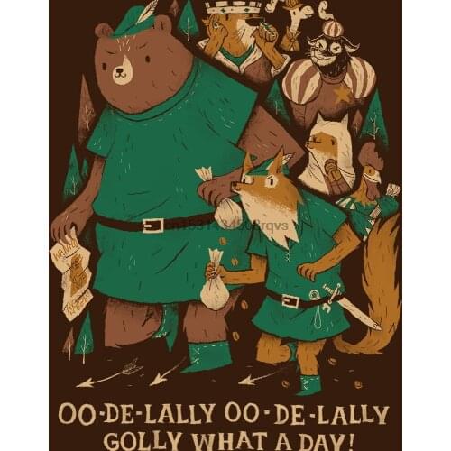 Oo de lally Robin hood T shirt robin hood lilttle john cute animals shirt oo de lally oo de lally golly what a day tee