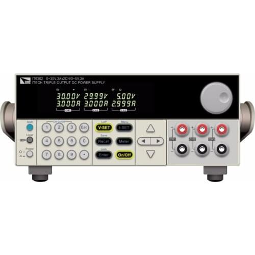 ITECH IT6302 3 Channel Programmable DC Power Supply 30V/3A/90W*2CH 5V/3A/15W*1CH