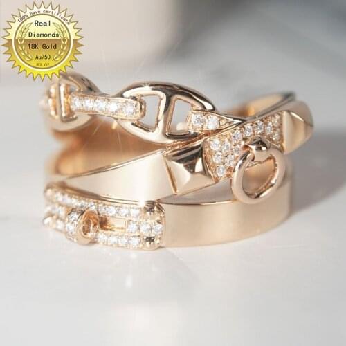 18k white gold diamond ring Engagement&Wedding Natural Real yellow Diamond Ring Jewellery have certificate 2020