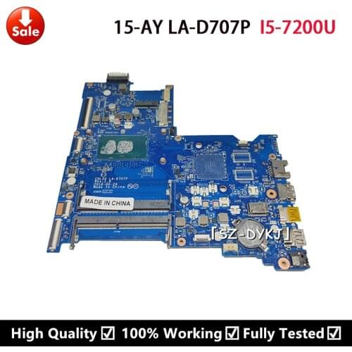 For HP 250 256 G5 15-AY Notebook PC Laptop Motherboard I5-7200 CDL50 LA-D707P Mainboard