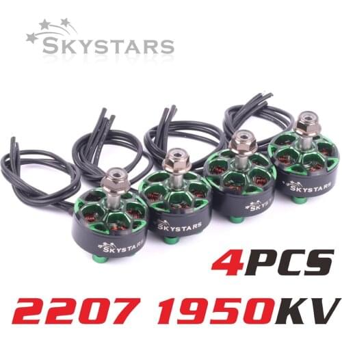 4PCS/1PC SKYSTARS 2207 1950KV Brushless Motor 4-6S Lipo 5mm Shaft diameter 35.5g Motor for RC FPV Racing Drones Quadcopter DIY