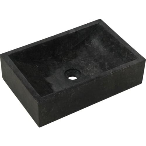 Marble Sink 45x30x12cm Black Basin River Stone Sinks for Bathroom Countertop Sink Wash Basin for Lavatory Washbasin Rustic Style