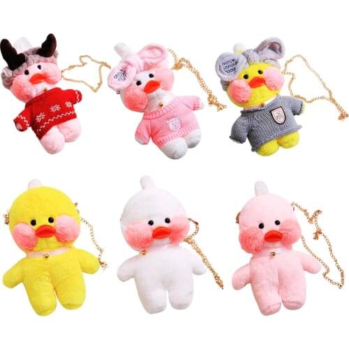 Cartoon Cute Plush Duck Shoulder Bag Messenger Bag Childrens Coin Purse Plush Toys Girls Girlfriends Kids Childrens Gifts