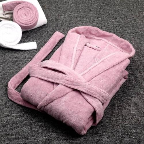 Bathrobe Men Hooded Mens robes Cotton Bridesmaid Long Sleeve Couple Men Kimono Robe Plush Shawl Warm Male Bathrobe Coat Autumn