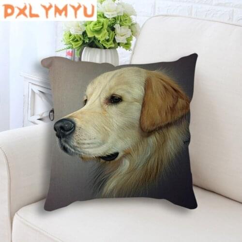 Modern Bull Dog Printed Square Pillowcase Room Decoration Large Dog Decorative Cushions Home Decor Sofa Throw Pillows 18*18