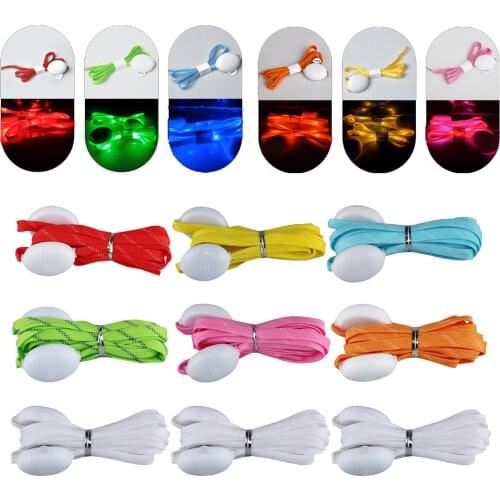 Nylon LED Shoelaces Light Up Shoe Strings Roller Skates Shoe Laces with 3 Modes for Party Hip-hop Dancing Skating Cycling