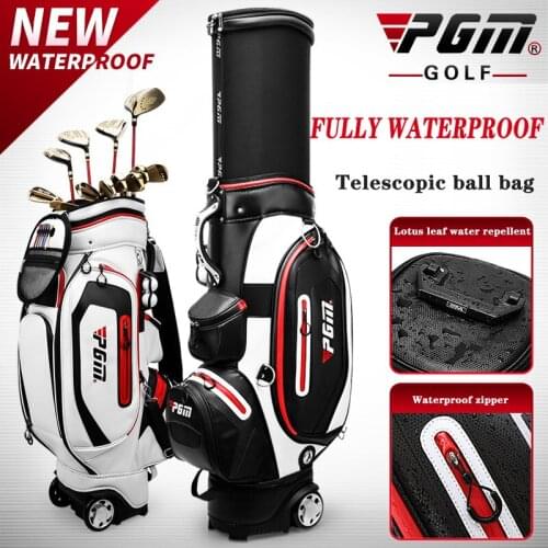New! PGM Men Golf Bag Male Air Carrier Bag Retractable Ball bag Patent Full Waterproof Multifunctional Ball bag with Ball Clip