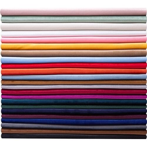 Solid Color Polyester Velvet Upholstery Fabric for Sofa Pajamas Home Decoration Accessories Textile