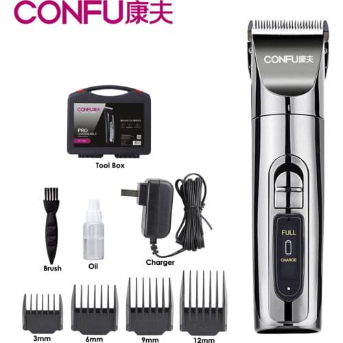 Professional Rechargeable Hair Trimmer Powerful Electric Hair Clipper Quiet Hair Cutting Machine With Toolbox