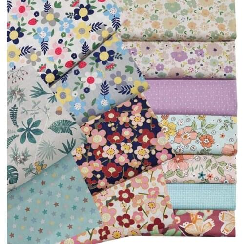 100% Cotton Twill Fabrics WHITE PINK BLUE GRAY Pink Purple Plum Sunflower Flower Star Floral For Patchwork Clothes Dress Shirt