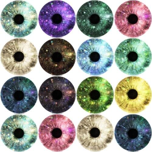Mixed Round Glass Lizard Frog Eyes Pupil Cabochon Accessory Glass Cabochon DIY Handmade Jewelry Findings 10-25mm 8 Style