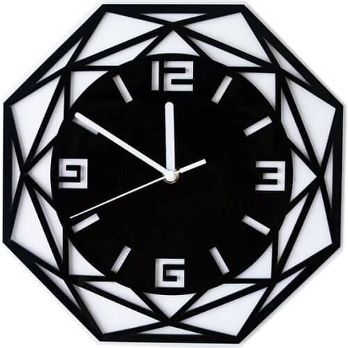 Modern 3D Large Retro Round Art Hollow Metal Wall Clock Nordic Roman Numerals Clock Home Decoration