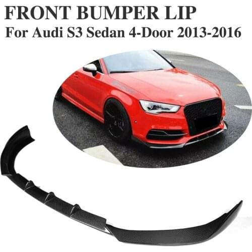 Carbon fiber Auto Car Front bumper Lip Spoiler Apron For Audi S3 Sedan 4-Door 2013-2016