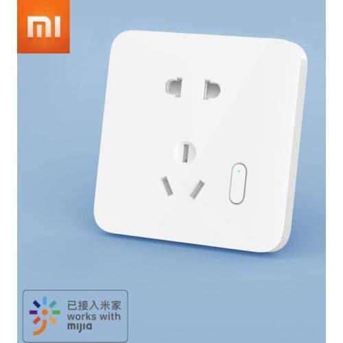 Xiaomi Mijia Smart Wall Socket Wireless Wall Outlet Wall Switch Bluetooth Mesh Connection Socket Work 250V For Mijia Mi Home APP