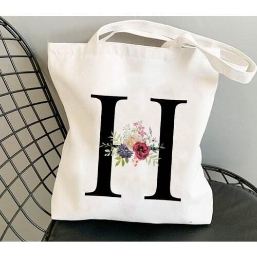 Harajuku High Capacity Women Handbag Reusable Flower Pretty Package Tote Bag Daily Use Washable Foldable Eco Shopping Canvas Bag