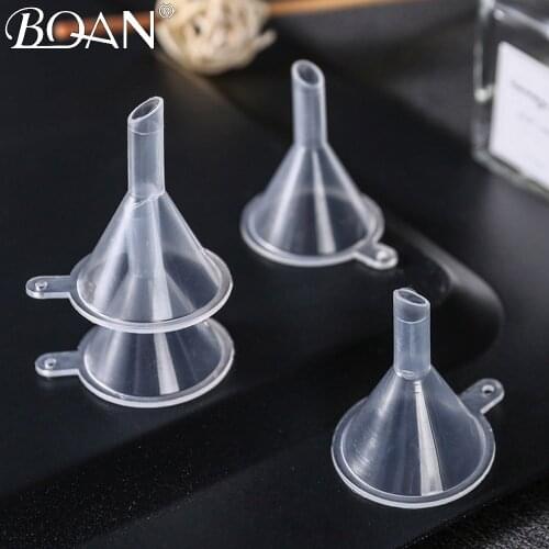 BQAN 2Pcs/set Super Mini Transparent Funnel For Nail Art Polish Liquid Plastic Funnel Nail Art Tool