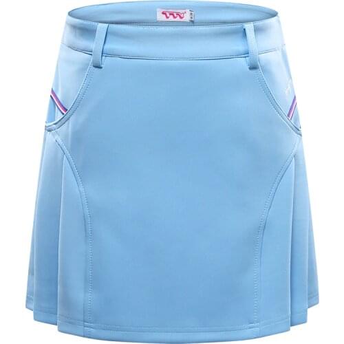 Spring Summer Golf Course Skirt Women Skort Outdoor Sports Training Wear Tennis Skirt Pleated Anti-light Lady Skirts Gift Belt