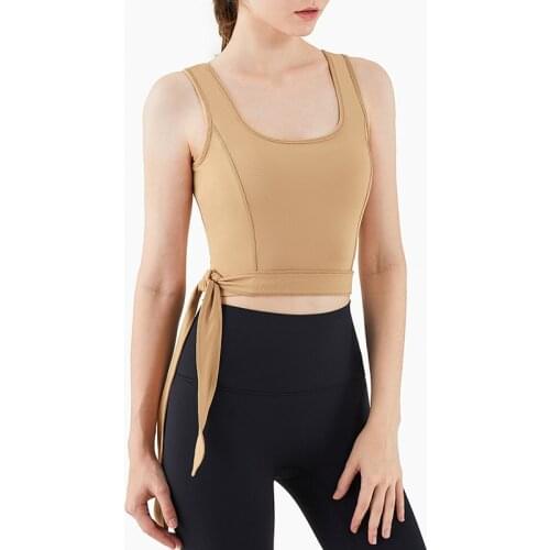 Yoga Bra for Women With Gentle Tie High Strength Sports Bralette Breathable Women Top Shockproof Fitness Back Yoga Tops Bra