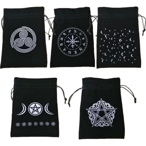 13x18cm Tarot Oracle Card Special Brand Bag Witch Fortune-telling Supplies Storage Bag German Thick Velvet Astrology Board Game