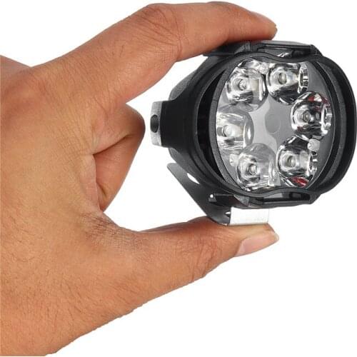 2Pcs Motorcycles Headlight White 6W Super Bright 6 LED Working Spot Light Motorbike Fog Lamp 12V LED Scooters Spotlight