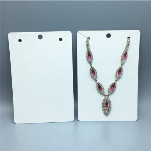 200Pcs 15x10cm Fashion Kraft Jewelry Display Card For Big Necklace/Pendant Packaging White Paper Cards
