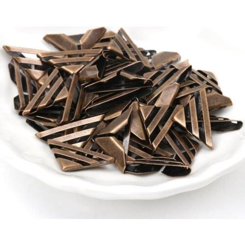 40pcs Bronze metal Book Scrapbooking Album Menu Folder Corner Protectors Corner For Photo Album DIY 17x17x2mm