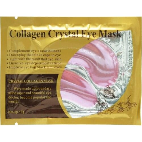5 Packs/lot Red Wine Eye Mask Pink Crystal Collagen Mask Coenzyme Gel Eye Mask