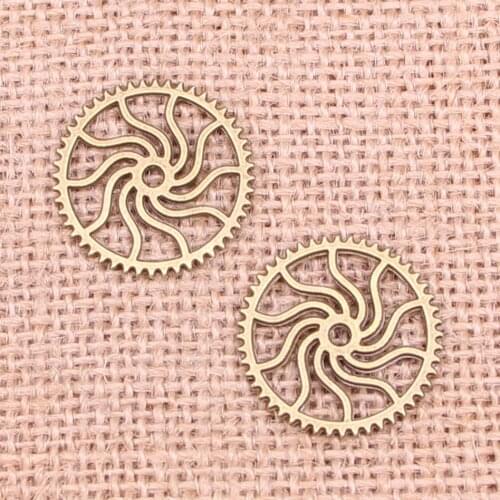 72pcs Charms steampunk gear 25mm Antique Pendants,Vintage Bronze Jewelry,DIY for bracelet necklace