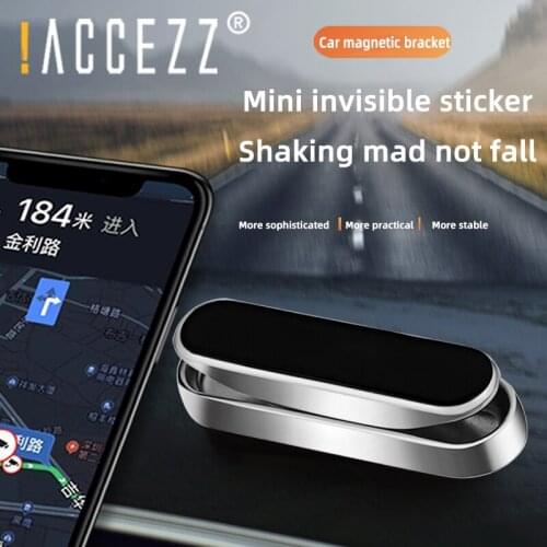 !ACCEZZ Mini Magnetic Car Phone Holder Stand Strip Shape Holder For iPhone Xiaomi Samsung Universal GPS Mount Dashboard Bracket