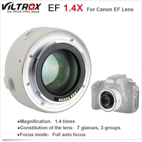 VILTROX 1.4X Teleplus Auto Focus Teleconverter Extender Telephoto Converter for Canon EOS & EF lens 70-200mm 5D3 5D2 700D 70D