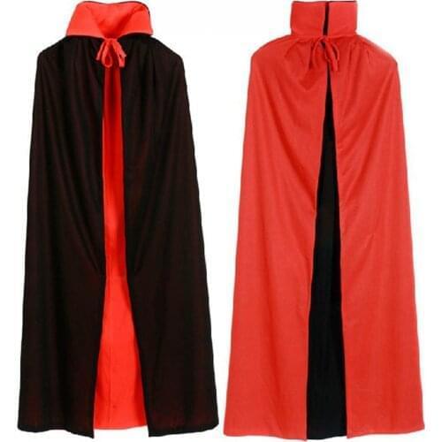 Adult Children Velvet Cloak Cape Hooded Medieval Costume Halloween Death Cosplay Hooded Scary Witch Devil Role Play Long Cloak