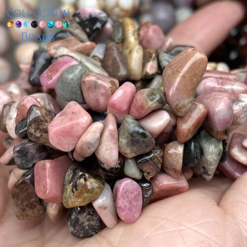 Natural Irregular Black Lace Rhodonite Stone Loose Spacer Round Beads For Jewelry Making DIY Bracelets Accessories Wholesale