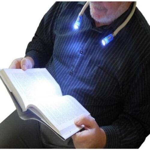 Flexible Handsfree LED Neck Light Book Reading Lamp Night Flashlight Camping Light GQ