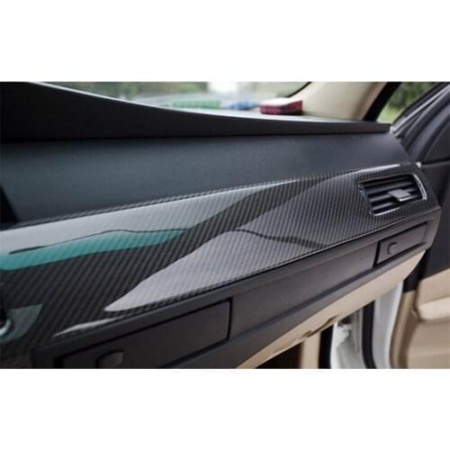 Gloss Carbon Fiber Vinyl Sticker Roll DIY Interior Auto 5D Glossy Black Decal