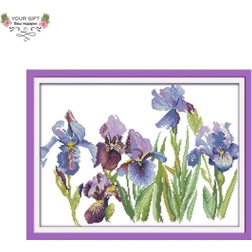 Joy Sunday H461 14CT 11CT Stamped and Counted Home Decoration Flourishing Flowers Needlework Embroidery Cross Stitch