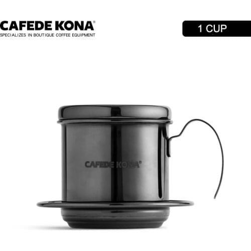 CAFEDE KONA Coffee Maker Vietnam Coffee Pot Domestic Stainless Steel Coffee Utensils Brewing Pot Drop Clepsydra 1 Cup