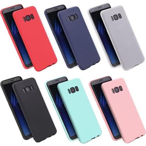 Mobile Phone Case For Samsung Galaxy S8/S8 Plus/S9/S9 Plus Frosted Phone Case Solid Color TPU Soft Anti-drop Protective Cover