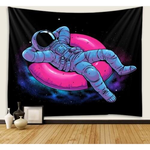 Space suspension meditation astronaut tapestry is soft and easy to care for dormitory decoration hanging cloth