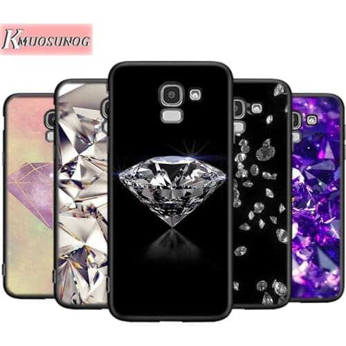 Black Gold Diamond For Samsung Galaxy J8 J7 J6 J5 J4 J3 J2 Core Duo Prime Plus Star 2016 2017 2018 Soft Phone Case