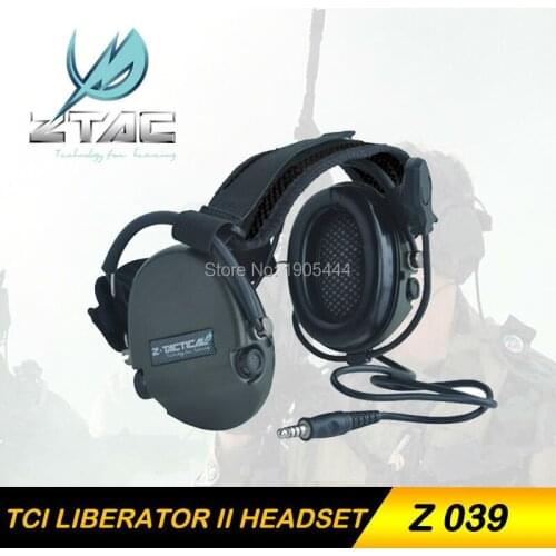 Z-TAC Z 039 Earphone Element Z-Tactical TCI LIBERATOR II Neckband Headset Tactical Military Hunting Microphone Headphone