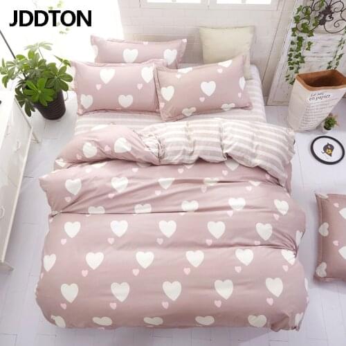 JDDTON New Arrival 4pcs Bed Sheet Set 2020 Classic Comfortable AB sided Bedding Set Quilt Cover Pillowcase Duvet Cover Set BE065