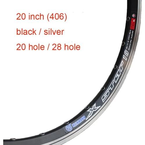 20 Inch 406 Bike Rim For Folding Bike BMX Alloy Aluminum Alloy Rim V Brake 20H 28H Bicycle rims