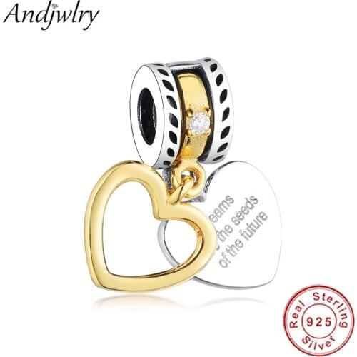 Fit Original Charms Bracelet 925 Sterling Sliver Dreams Are The Seeds Of The Future Dangle Pendant DIY Jewelry Berloque