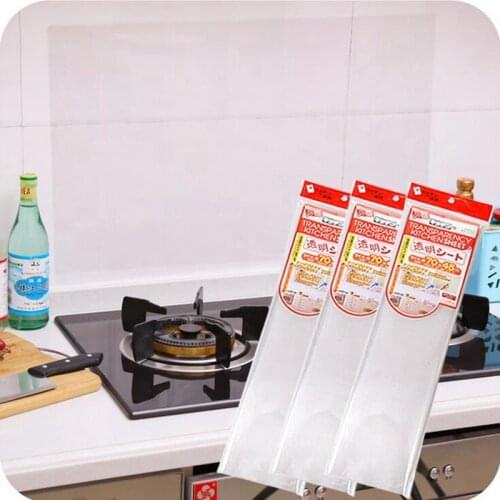 Transparent Hood Anti-oil Wall Sticker For Kitchen Furniture Art Mural Tile Home Decoration Glass Protection Film Heat-resistant