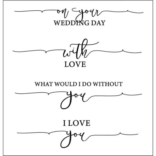 I LOVE YOU words Transparent Clear Silicone Stamp Seal for DIY scrapbooking photo album Decorative clear stamp